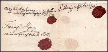 1851 Nagyszombat Littvay Appolónia örökösödési szerződése viaszpecsétekkel
