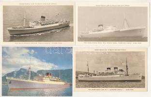 24 db RÉGI angol motívum képeslap: Union-Castle Line hajók / 24 pre-1945 British motive postcards: Union-Castle Line steamships