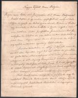 cca 1780-1850 7 darabos levélgyűjtemény magánlevelek, vallomások, stb, Léva, Bicske, stb, magyar nye...