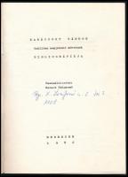 Karácsony Sándor önállóan megjelent műveinek bibliográfiája. Összeáll.: Karacs Zsigmond. Debrecen, 1...
