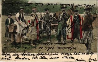 1906 Hortobágy, Déli találkozás, magyar folklór (EK)