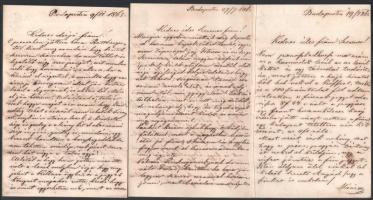 1857-1870 közötti családi levelezés kb 40 db levél