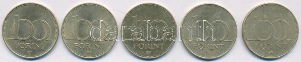 1994-1996. 100Ft Cu-Ni-Zn (5db, 3xklf) T:XF,VF patina