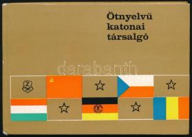 Csonka György (szerk.): Ötnyelvű katonai szótár és társalgó. Magyar - orosz - német - cseh - román. Bp., 1966, Zrínyi. Kiadói kartonált papírkötés, gerincen apró sérülésekkel