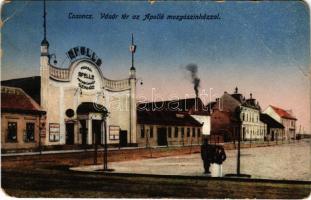 1915 Losonc, Lucenec; Vásár tér, Apolló mozgószínház, mozi. Filó Marcell kiadása / square, cinema (EM)