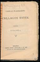 Flammarion, Camille: Csillagos esték. Magyar Könyvtár 37. Bp., Lampel Róbert. Kiadói papírkötés, vis...
