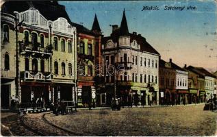 1919 Miskolc, Széchenyi utca, üzletek. Orosz Ferenc kiadása (r)