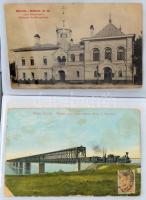 52 db RÉGI orosz képeslap kis albumban, vegyes minőségben: városok, lithok, művészlapok / 52 pre-194...