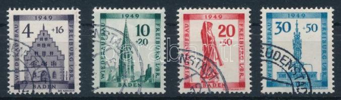 Németország francia-zóna Baden 1949 Mi 38-41 (Mi EUR 200,-)