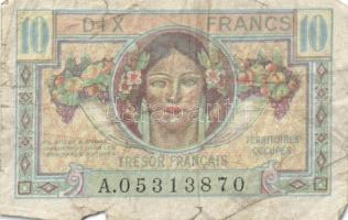 Franciaország 3klf bankjegy, benne katonai kiadás! T:III,III/IV