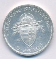 1938. 5P Ag "Szent István" T:XF apró ph.
Adamo P8.1