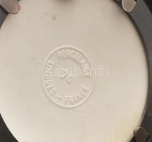 2 db Limoges porcelán fali dísz. Matricás, jelzett, hibátlan d: kerettel 10 cm