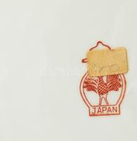 Japán Imari porcelán tál. Jelzés nélkül, matricás, hibátlan d: 26 cm