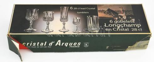 6 db francia kristály tumbler pohár. eredeti dobozában. hibátlanok 13 cm