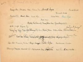 1938-1939 A Budapesti Kereskedelmi Akadémia két osztályának csoportképe, 2 db kartonra kasírozott fo...