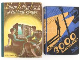 2 db könyv - Kilián Zoltán sokat tudó könyve. Zoltán bácsi beszélgetései a Rádió gyermekművészeivel. Bp., Athenaeum. + Zsoldos Attila: 300 kilométer. Kiadói egészvászon és félvászon kötés, kopottas állapotban.