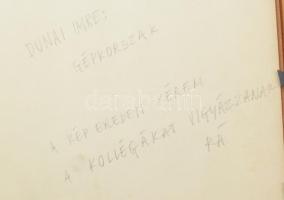 Dunai Imre (1939-2004): Gépkorszak (karikatúra), 1985. Tus, papír, jelzett, Kiss Dénes költőnek dedi...