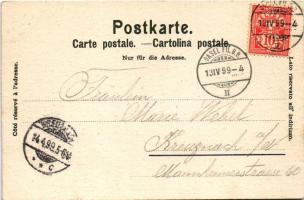 1899 (Vorläufer) Basel. Velten's Künstlerpostkarte No. 75. F. Nister litho