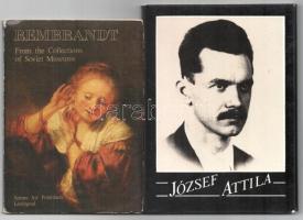 6 db MODERN képeslap sorozat: Feszty körkép, Banga Ferenc, Ady Endre, József Attila, Rembrandt, Rube...