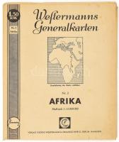 cca 1940 Afrika, Westermanns Generalkarte Nr. 2 / Afrika térképe, 1 : 12.000.000, Braunschweig, Geor...