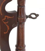 Antik fiókos fésülködő tükrös szekrény, kopással, 52x44x25 cm