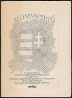 cca 1980 Helynévmutató, erdélyi (Románia) és felvidéki (Csehszlovákia) települések magyar és idegen nevei, az Aréna magazin kiadása, 32 p.