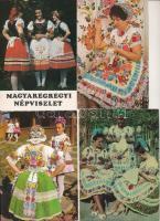 15 db MODERN magyar népviseletes motívum képeslap / 15 modern Hungarian folklore motive postcards