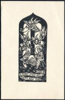 1958 Ravasz László református püspök saját kezű sorai újévi üdvözlőlapon