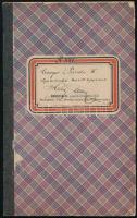 1892-1894 Bp., "Csongor és Tünde III. - Igaz történetek képzelt befejezéssel", régi füzet kb. 50-60 oldalnyi kézzel írt bejegyzéssel