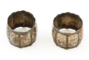 2 db alpakka szalvétagyűrű d: 4,5 cm