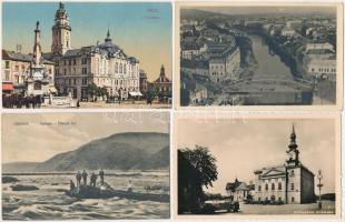 21 db RÉGI történelmi magyar város képeslap vegyes minőségben / 21 pre-1945 historical Hungarian town-view postcards in mixed quality