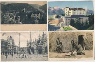 21 db RÉGI külföldi város képeslap vegyes minőségben / 21 pre-1945 mostly European town-view postcards in mixed quality