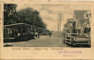 1902 Paramaribo, Overdekte Markt, Heiligen Weg / market, street view (EB)