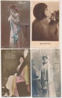 69 db főleg RÉGI motívum képeslap vegyes minőségben: sok magyar színész és színésznő / 69 mostly pre...