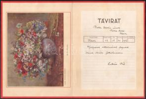 1940-1946 3 db dísztávirat grafikákkal