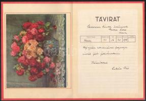 1940-1946 3 db dísztávirat grafikákkal