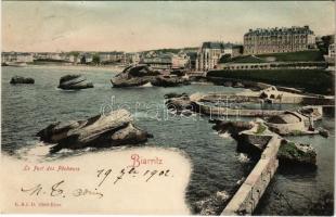 1902 Biarritz, Le Port des Pecheurs (fa)