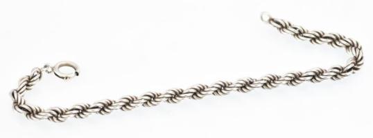 Ezüst(Ag) masszív walles karkötő, jelzett, h: 18,5 cm, nettó: 8,1 g