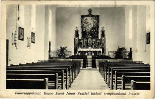 1940 Balassagyarmat, Bosco Szent János Szalézi Intézet templomának belseje (ragasztónyomok / gluemarks)