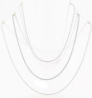 Ezüst(Ag) 3 db kígyó nyaklánc, jelzett, h: 45 cm, nettó: 8,1 g