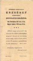 Erzsébet királyné (Sissi) gyászlapja / Obituary postcard of Empress Elisabeth of Austria (Sisi) (non...