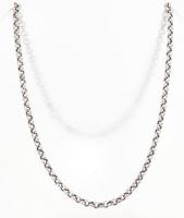 Ezüst(Ag) gömbölyű szemű anker nyaklánc, jelzett, h: 50 cm, nettó: 8,5 g