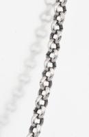 Ezüst(Ag) gömbölyű szemű anker nyaklánc, jelzett, h: 50 cm, nettó: 8,5 g