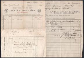 cca 1930 15 db fejléces számla és reklám nyomtatvány. mind klf