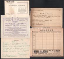 cca 1930 15 db fejléces számla és reklám nyomtatvány. mind klf