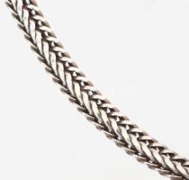 Ezüst(Ag) kígyógerinc nyaklánc, jelzett, h: 45 cm, nettó: 16,1 g