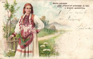 Croatian folkwear litho (b)