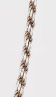 Ezüst(Ag) masszív walles nyaklánc, jelzett, h: 43,5 cm, nettó: 19,4 g