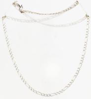 Ezüst(Ag) figaro nyaklánc, jelzett, h: 52 cm, nettó: 6,3 g