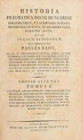 Nagy Pál: Historia pragmatica regni Hungariae. 1. köt. Pest, 1823, Trattner. . 1 t rézmetszet + 427p. Sérült kartonált papírkötésben,